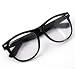 Hornbrille Atzenbrille Nerd Brille Gl�ser Schwarz wayfarer Nerdbrille