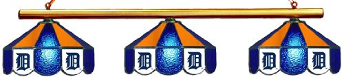 Detroit Tigers Pool Table Light - Stained Glass Shades
