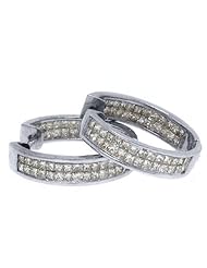 1.87 Carat Invisible Princess Diamond Hoop Eternity Earrings
