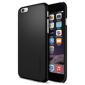 iPhone 6 Case, Spigen® [Non-Slip] [Perfect-Fit] iPhone 6 (4.7) Case Slim **NEW** [Fit Series] [Thin Fit] [Smooth Black] Premium SF Coated Non Slip Surface with Excellent Grip Matte Hard Case - ECO-Friendly Packaging - Slim Case for iPhone 6 (4.7) (2014) - Smooth Black (SGP10936)