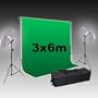 BPS profesiona continua iluminaci�n foto estudio conjunto luz with 300 * 600 cm Verde Algod�n 140g/sqm Kit Set ideal para foto Video Photography, 2 * 125W(eq 625W) est�ndar E27 tornillo l�mparas fluorescentes;Tr�pode de soporte ajustable de apoyo del fondo 2.8m(H) 9 * 10 pies X 3m, 2.25 m, 1,5 m (W), 100% verde fondo de muselina de algod�n/Backdrop(best for chromakey) 6.0 m * 3.0 m (20 FT * 10 FT); 2 * luz soportes, 2 * sostenedores de la l�mpara, 2 * sombrillas, 1 * bolsa de transporte