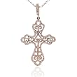 18kt White Gold Diamond Rhonda Faber Cross (.63 ct.)