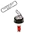 12 Clear Spout Black Collar Measured Bottle Pourer - Auto Measuring 1 Oz