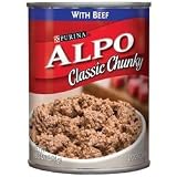 Alpo Classic Chunky with Beef Dog Food Canned