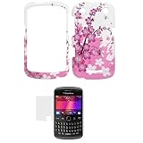GTMax Spring Flower Hard Rubberized Snap On Case for BlackBerry Curve 9350  ....