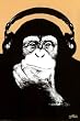 (24x36) Steez (Headphone Chimp) Art Poster Print
