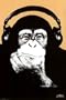 Steez (Headphone Chimp) Art Poster Print - 24x36 Poster Print by Steez , 24x36