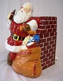 Coca-Cola Cookie Jar - Santa by Chimney