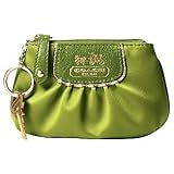 Coach Amanda Mini Skinny Zip Top Coin Bag with Key Chain 42030 Grass