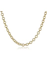 14k Yellow Gold 1.5mm Italian Rolo Chain Necklace, 18"