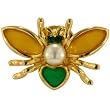Faux Pearl Fly Brooches