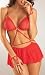 Escante Women's Rhinestone Hearts Chemise