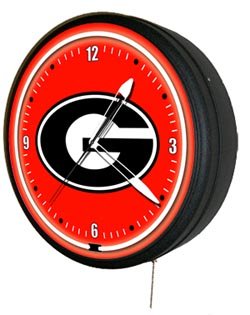 Georgia Bulldogs Neon Clock