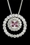 Collegiate Circle Pendant Charm with 18 Sterling Silver Chain Mississippi State University MSU Bulldogs