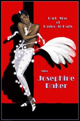 Art Deco Poster Josephine Baker African-american Jazz Star Casino De Paris By Clifford Faust