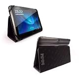Tuff-Luv Type-View Genuine Leather Case Cover for 10.1 inch Samsung Galaxy Tab 2 P5113 - Black