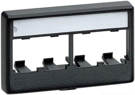 Panduit CFFPL4IG Snap-On 4-Port Modular Furniture Faceplate, International Gray