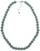  : STERLING SILVER 8MM AVENTURINE BEAD NECKLACE 16