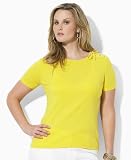 Lauren by Ralph Lauren Plus Size Tee, Carol Lace Up