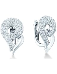 14k Yellow OR White Gold Channel Set Round Brilliant Cut Diamond Fashion Elegant U Shape Earrings - 20mm Height * 13mm Width (1.24 cttw)