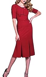 Polyester/Spandex Vintage Lace Floral Print Bodycon Dress/Club Dress/Evening Dress/Bridesmaid Dress/Party Dress/Midi Dress 