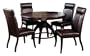 Hillsdale Nottingham Round 5-Piece Dining Set, Dark Espresso, Set Includes 1-Table and 4-Chairs