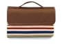 Picnic Time Sunshine Blanket Tote, Brown with Lattice Stripe