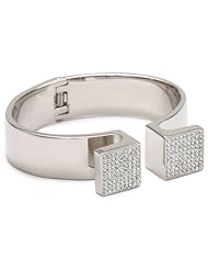 Vita Fede Omega Silver with Clear Crystal Bracelet