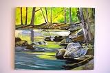 Oil Painting, Landscape By the Creek, 16 By 20, Treated Edges & Wired on the Back, No Frame Necessary!!!
