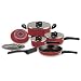 T-Fal C123SA72 10-Piece Non-stick Set, Red