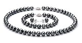 Black 7-8mm AA Freshwater Pearl Set 16 inch