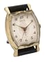 Timepieces Wristwatch Style Alarm Clock - Brass Grene with Square Face