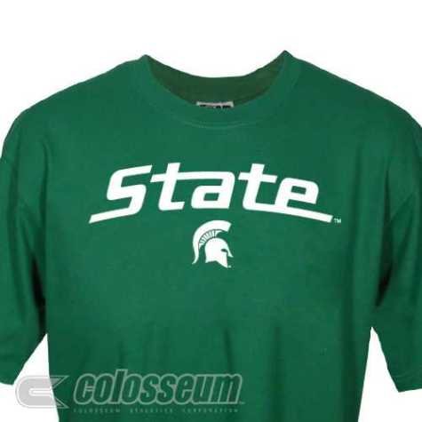 Michigan State T-Shirt - Michigan State Spartans S/S Campus Yard Printed Tee