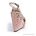 HerStyle Women's Marnee 5-inch Manmade Wedge Sandal with Delicate Perforated Straps