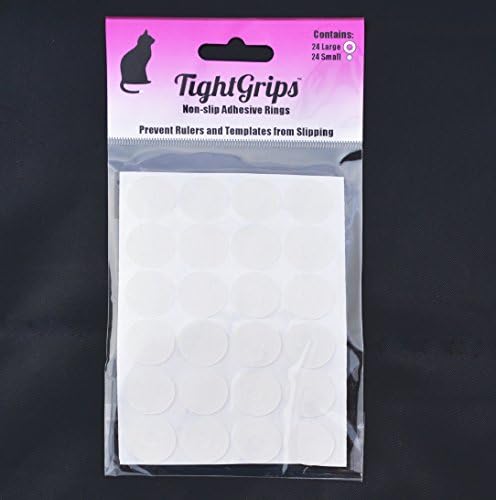 1 PACK: TightGrips Non-slip Silicon Grips for Quilting, Rulers, and any non-slip application - 48 Pieces Total - 24 Large &amp; 24 Small