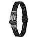 Invicta Men's Black Stainless Steel and Rubber w/ Diamond Accent Bracelet
