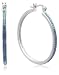 Sterling Silver Blue Crystal Hoop Earrings by David Sigal