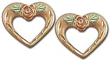 Landstroms Black Hills Gold Mothers Pink Gold Heart Earrings - ER850P Landstroms Black Hills Gold Mothers Pink Gold Heart Earrings - ER850P