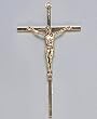 Fine All Metal Gold Tone Crucifix - Wall Mount - 8'' in Height - IMPORTED FROM ITALY