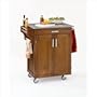 Home Styles Furniture Cottage Oak Wood Cart with Salt and Pepper Granite Top
