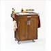 Home Styles Furniture Cottage Oak Wood Cart with Salt and Pepper Granite Top