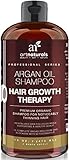 Art Naturals Organic Argan Oil Hair Loss Shampoo for Hair Regrowth 16 Oz - Sulfate Free - Best Treatment for Hair Loss, Thinning & Aging - Product For Men & Women - Infused with Biotin -3 Month Supply