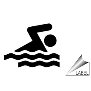Amazon.com : Swimming Symbol Label LABEL-SYM-66 Swimming Pool / Spa