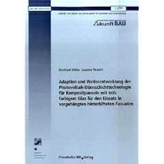 Adaption und Weiterentwicklung der Photovoltaik-D�nnschichttechnologie f�r Kompositpaneele mit teils farbigem Glas f�r den Einsatz in vorgeh�ngten ... PV-VH-Fasaden / Schlussbericht 14.02.2008