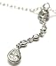 Pear Shape Diamond Necklace Pendant, 18k White Gold, 16 Long Chain (t.w 0.60)