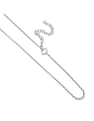 1 MM Nickel Free 925 Sterling Silver Rhodium Plated Rolo Chain Necklace Adjustable Length 13 -15 (2 Extension Chain) High Polish Anti-Tarnish