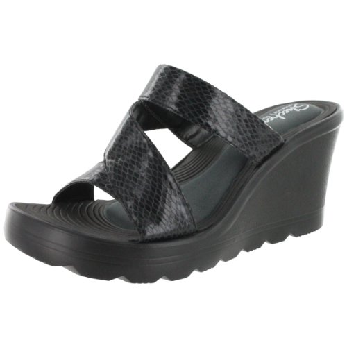 Skechers Women's Playground Tic Tack Toe Wedge Slide Sandal