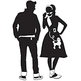 Beistle 50's Silhouettes, 34-Inch and 361/2-Inch, Black/White