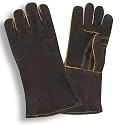 Black Regular Shoulder Leather, Reinforced Palm, Kevlar Sewn, Fully Lined Welding Gloves