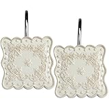 Creative Bath Products Ruffles Shower Hooks, 12-Pack